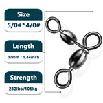 Load image into Gallery viewer, 3 Way Swivel Stainless Steel Crane Swivels Fishing Barrel Swivels Fishing Tackle Catfish Rig Swivels Surf Fishing Bottom Rig
