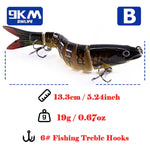 Lade das Bild in den Galerie-Viewer, Fishing Lures for Bass Trout Topwater Fishing Lure Multi Jointed Lifelike Swimbait Slow Sinking Hard Baits Freshwater Seawater
