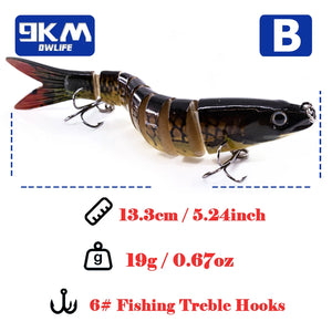 Fishing Lures for Bass Trout Topwater Fishing Lure Multi Jointed Lifelike Swimbait Slow Sinking Hard Baits Freshwater Seawater