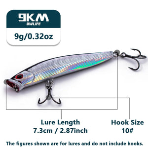 Sinking Fishing Lures 73~80mm Popper Lures Wobbler Pencil Artificial Hard Bait Bass Fishing Lure Salmon Redfish Trout 73~80mm