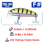 Lade das Bild in den Galerie-Viewer, Minnow Fishing Lures 5.6cm Jerkbait Fishing Lure with Treble Hook Freshwater for Bass Trout Walleye Redfish Salmon Sinking Bait
