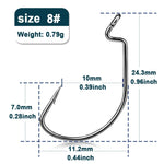 Load image into Gallery viewer, 25Pcs EWG Hooks Bass Fishing Wide Gap Offset Worm Fishing Hooks Jig Carp Softjerk Texas Rig Hooks Saltwater Fishing Offset Hooks
