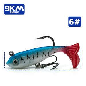 Soft Fishing Lures Jig Head Swim Lure Paddle Tail Swimbaits Bass Fishing Sinking Bait Freshwater Saltwater for Trout Walleye