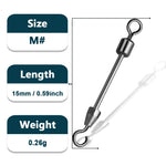 Load image into Gallery viewer, Fishing Line Lead Sheet Seat Connector 50~200Pcs Fishing Sinker Stainless Steel Rolling Swivel Quick Change Leader Line Tackle
