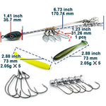 Load image into Gallery viewer, Alabama Rig for Bass Fishing Swimbait Lure Kit Umbrella Rigs Swivels Snap Trout Salmon Tackle Tips+EWG Hooks+T-Tail Soft Lures
