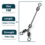 Load image into Gallery viewer, 3-Way Swivel 25~100Pcs Saltwater Fishing Barrel Swivel Connector Long Leg O-Shape Three Way Swivels Fishing Accessories Tackle
