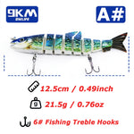 Lade das Bild in den Galerie-Viewer, Fishing Lures 21.5g Multi Jointed Swimbait Segmented Fishing Bait for Freshwater and Saltwater Lifelike Bass Fishing Lure 12.5cm
