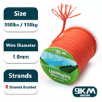 Load image into Gallery viewer, 9KM UHMWPE Cord 0.8~1.6mm Hollow Braided Rope Hammock Tarp Tent Rope Kite Line Fishing Climbing Camping Kayak Sailboat 100~750lb
