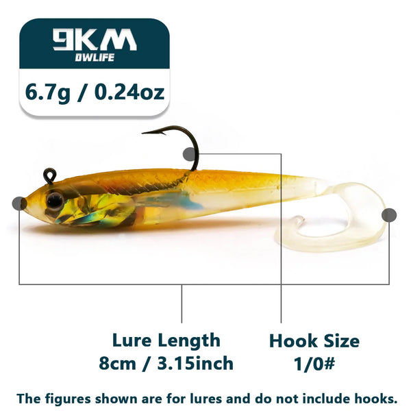 Fishing Soft Lures 3~13.4g Lead Head Jigs Soft Fishing Lure Bass Fresh –  9km-dwlife