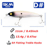 Load image into Gallery viewer, Fishing Lures Hard Minnow Baits 11cm/13.4g Topwater Hard Baits Jerkbait Swimbait Fishing Bass Walleye Lures Saltwater Freshwater
