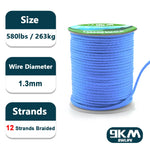 Load image into Gallery viewer, 9KM UHMWPE Cord 0.8~1.6mm Hollow Braided Rope Hammock Tarp Tent Rope Kite Line Fishing Climbing Camping Kayak Sailboat 100~750lb
