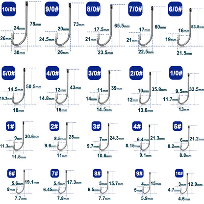 9KM Seawater Fishing Hook 50~200Pcs Barbed Beak Long Shank Fishing Hooks Carp Jig Worm Hook Bait Fishing O'shaughnessy Hooks