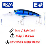 Lade das Bild in den Galerie-Viewer, Minnow Lures Popper Crankbaits 8g Fishing Hard Baits Swimbaits Boat Topwater Lures for Trout Bass Perch Catfish with Treble Hook
