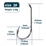 Load image into Gallery viewer, 9KM Baitholder Fishing Hooks 50~200Pcs Live Bait Hook Barbed Shank Down Eye Offset Circle Hook Carp Fishing Jig Worm Hook Tackle
