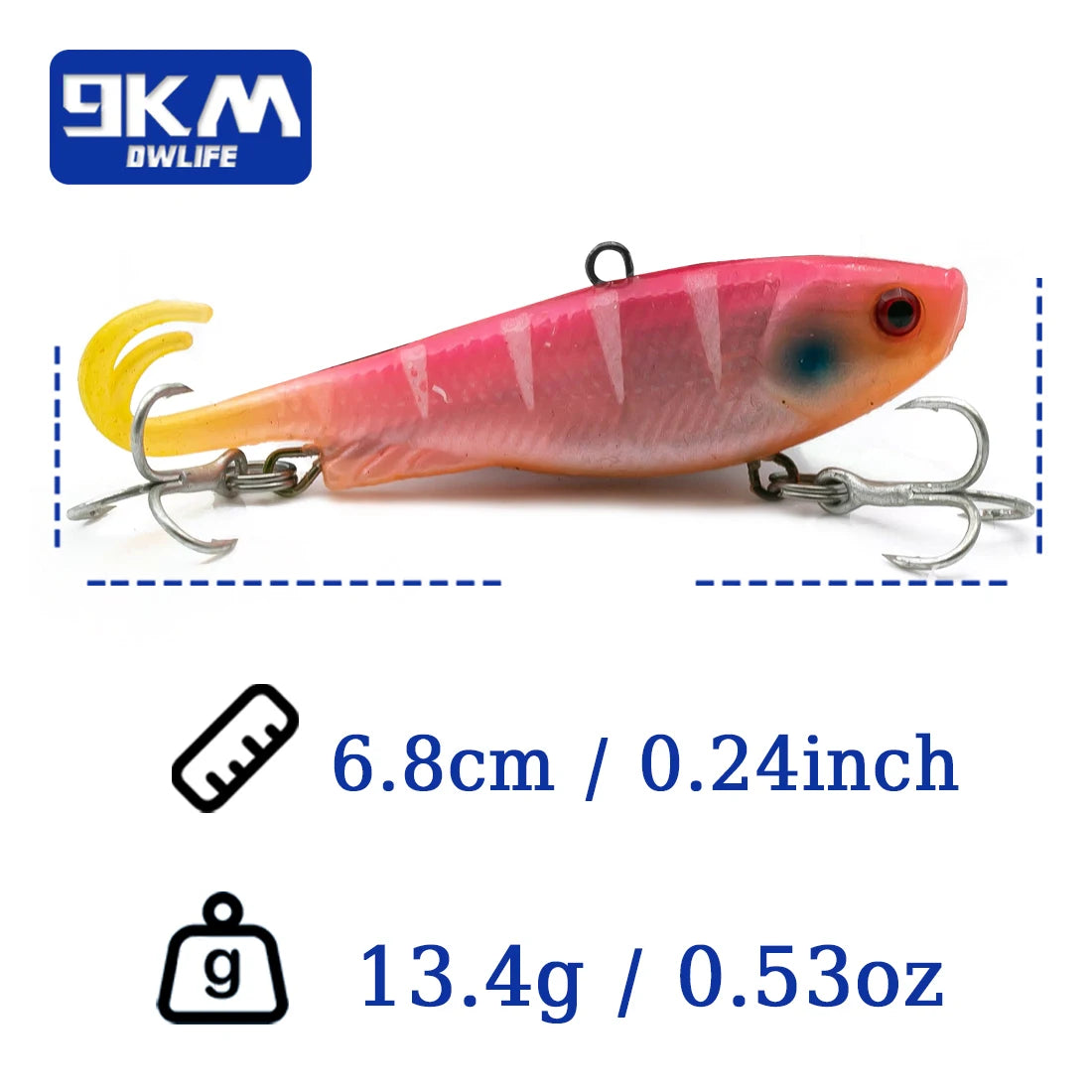 Soft Fishing Lures Jig Head Swim Lure Split Tail Swimbaits with Treble Hooks For Saltwater Freshwater Bass Fishing Trout Walleye