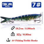 Load image into Gallery viewer, Fishing Lures Lifelike Multi Jointed Swimbait for Bass Trout Slow Sinking Freshwater Topwater Crankbaits Bass Fishing Lure 27g
