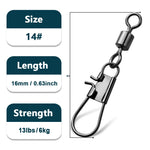 Load image into Gallery viewer, Fishing Pin Connector Barrel Swivels with Interlock Snap Freshwater Saltwater Fishing Swivels Snap Tackle Leader Lure Jigs Line
