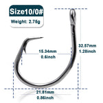 Load image into Gallery viewer, Saltwater Fishing Circle Hooks 25~100Pcs Giant Fishing Hook In-line Catfish Hooks Stainless Steel Shark &amp; Swordfish &amp;Tuna Hook
