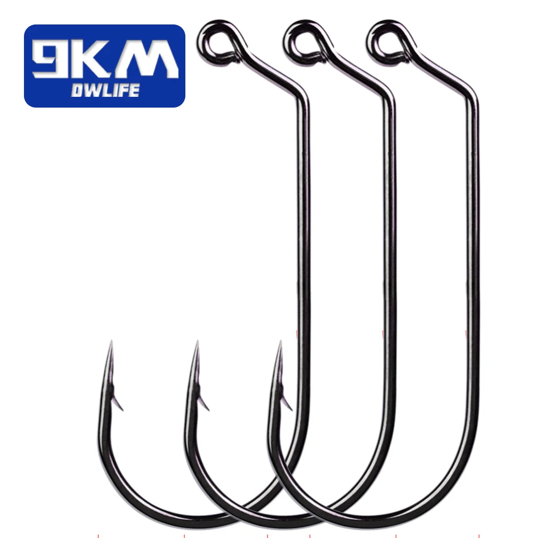 9KM 25Pcs Fishing Jig Hook 60 Degree High Carbon Steel Long Shank Jig Head Mold Aberdeen Hook Saltwater Fishing Tackle