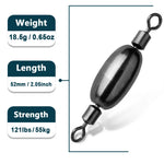 Lade das Bild in den Galerie-Viewer, Fishing Weights Sinkers with Inner Swivels 5~20Pcs Saltwater Fishing Swivel Egg Sinkers Weight Trolling Fishing Line Connector
