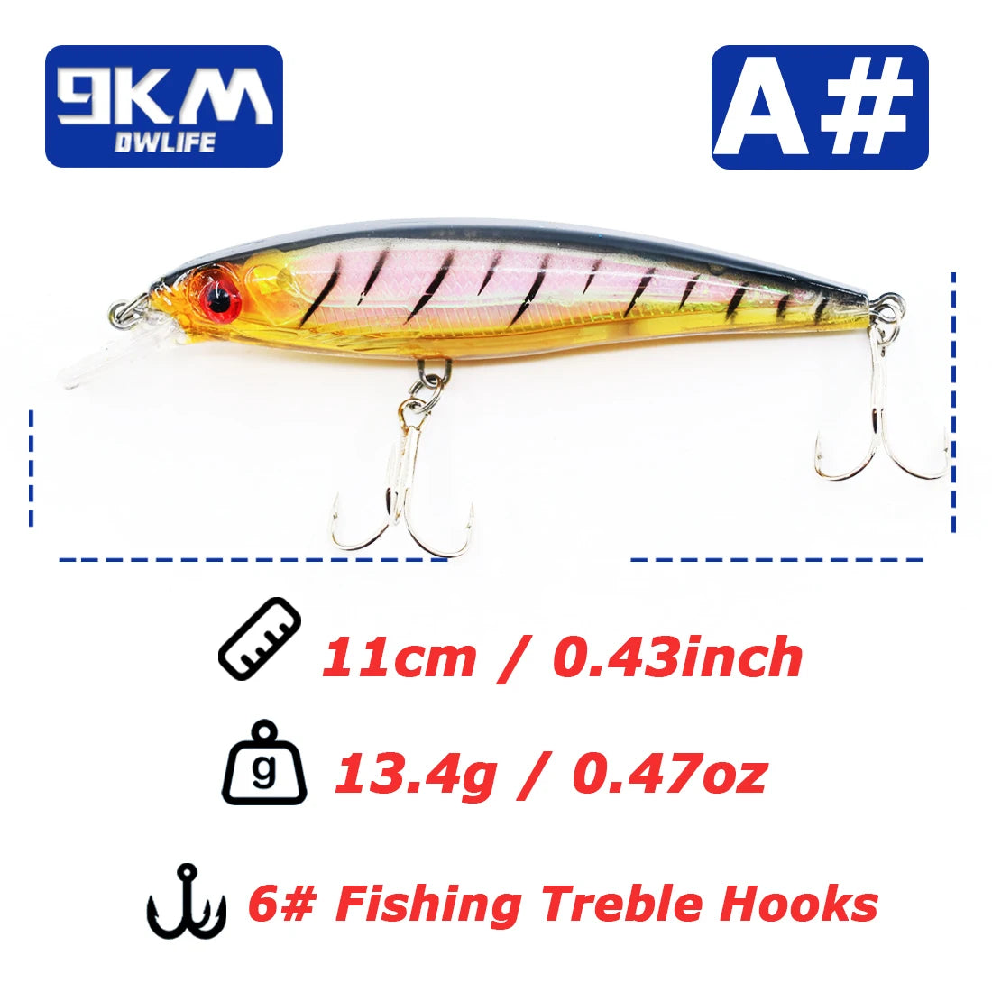 Fishing Lures Hard Minnow Baits 11cm/13.4g Topwater Hard Baits Jerkbait Swimbait Fishing Bass Walleye Lures Saltwater Freshwater