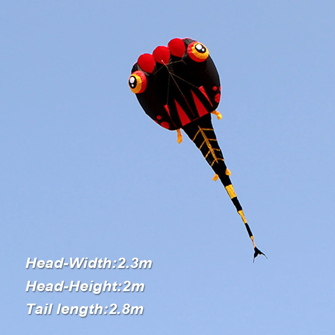 9KM 2㎡~8㎡ Pilot Lifter Tadpole Kite Single Line Soft Inflatable Line Laundry Show Kite Best 30D Ripstop Nylon Fabric