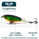 Load image into Gallery viewer, Topwater Fishing Lures for Bass Fishing Bait 6.5~9cm Whopper Popper Lure 3D Eyes Propeller Tails Plopper Lure Catfish Pike Perch
