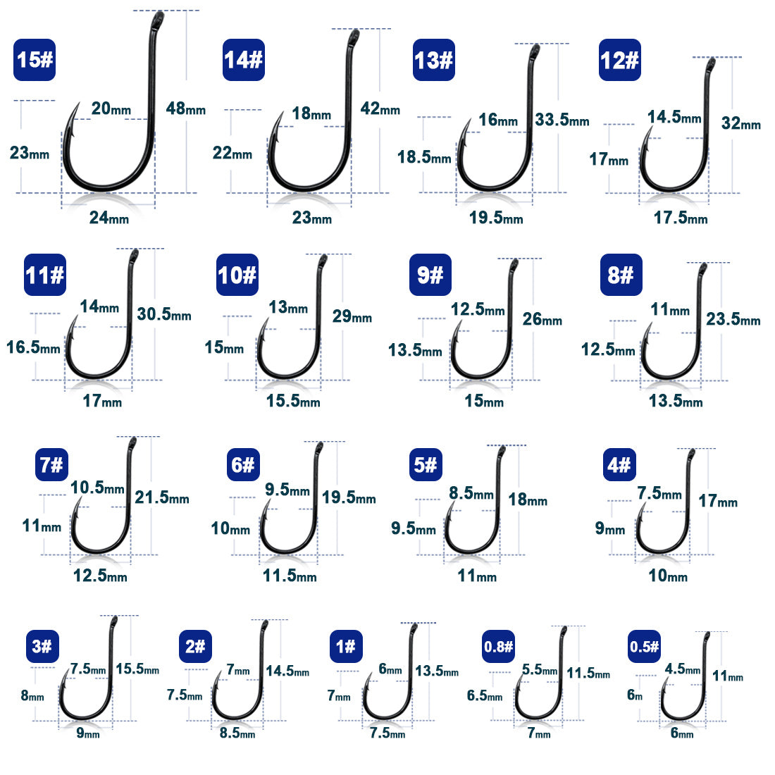 9KM Fishing Hooks 50~100Pcs Octopus Beak Hook Carp Fishing Jigging Hook Barbed Black High Carbon Steel Ice Fishing Accessories