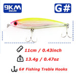 Lade das Bild in den Galerie-Viewer, Fishing Lures Hard Minnow Baits 11cm/13.4g Topwater Hard Baits Jerkbait Swimbait Fishing Bass Walleye Lures Saltwater Freshwater
