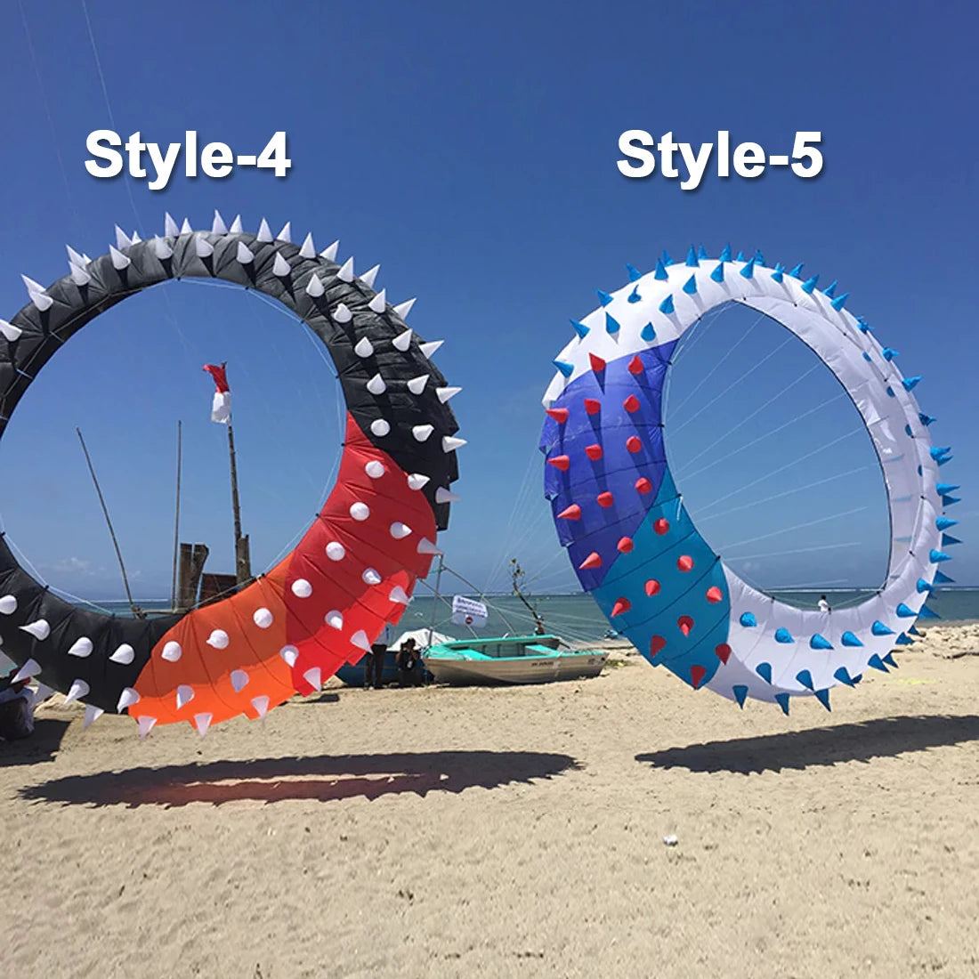 9KM 5m Spiky Bol Kite Line Laundry Soft Inflatable Pendant Show Kite for Kite Festival 30D Ripstop Nylon Fabric with Bag