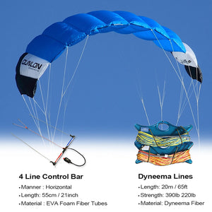 9KM 2㎡-4㎡ 4 Line Power Kite Trainer Kite Professional Traction Kite 100KG & 180KGx20m Dyneema Flying Lines and Control Kites