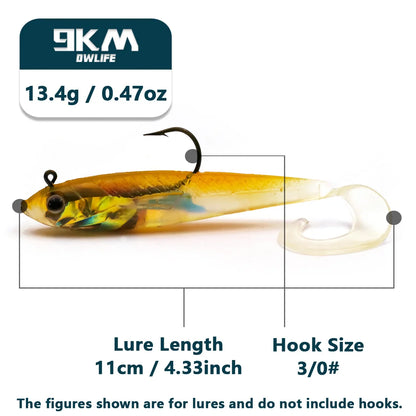 Fishing Soft Lures 3~13.4g Lead Head Jigs Soft Fishing Lure Bass Freshwater Perch Paddle Tail Swimbait Fishing Bait Trout