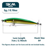 Load image into Gallery viewer, Hard Minnow Fishing Lures 7cm Jerkbait Swimbait Fishing Walleye Lures Crankbait Trout Catfish Jerk Bait Minnow Lure Treble Hooks
