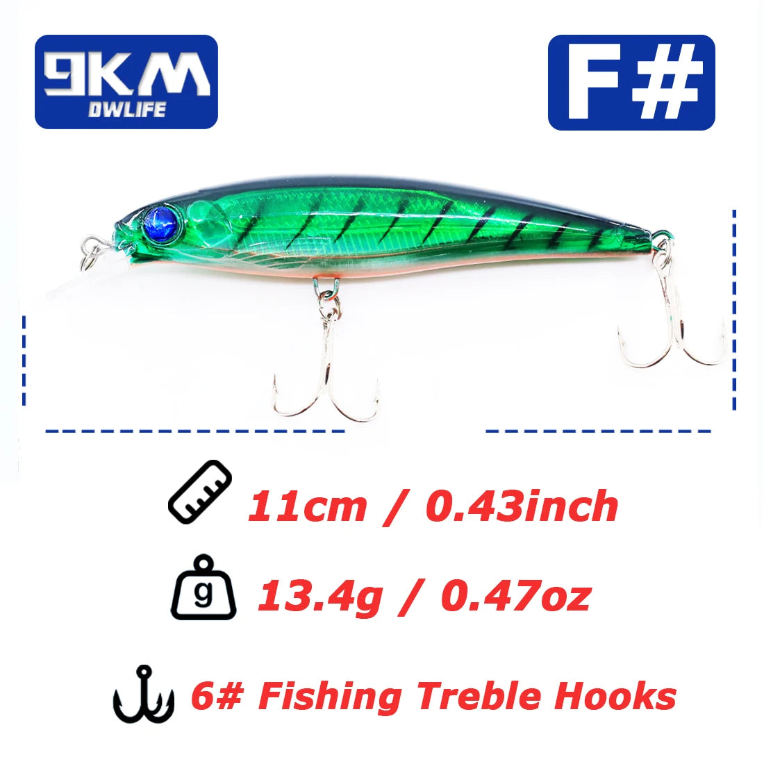 Fishing Lures Hard Minnow Baits 11cm/13.4g Topwater Hard Baits Jerkbait Swimbait Fishing Bass Walleye Lures Saltwater Freshwater