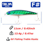 Lade das Bild in den Galerie-Viewer, Fishing Lures Hard Minnow Baits 11cm/13.4g Topwater Hard Baits Jerkbait Swimbait Fishing Bass Walleye Lures Saltwater Freshwater
