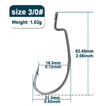 Load image into Gallery viewer, 9KM Worm Hooks 25Pcs Ewg Hook for Bass Fishing Hooks, Texas Rig Saltwater Fishing Offset Hook Freshwater
