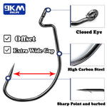 Load image into Gallery viewer, 9KM Wide Gap Worm Fishing Hooks Jig Barbed Carp Fishing Softjerk Hooks Tackle Soft Worm Lure Hooks Accessories Sea Freshwater
