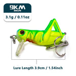 Load image into Gallery viewer, 9KM Fishing Lures 3.1g Cricket Shape Lures Crankbait Bass Fishing Hard Baits Saltwater Topwater Cicada Lure with Treble Hook
