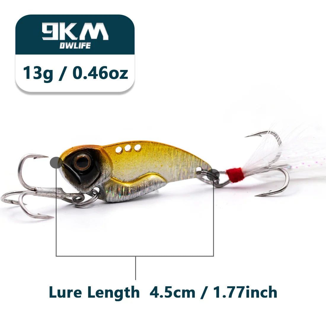 9KM Metal Fishing Spoons Long Cast Bait 8~13g Fishing Lures VIB Fishing Jig Set Hard Swimbait Spinner Blade Lure Bass Trout Pike