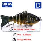 Lade das Bild in den Galerie-Viewer, Fishing Lures for Bass Multi Jointed Lifelike Swimbait Hard Bait Freshwater Slow Sinking Trout Walleye Pike Bass Fishing Lure
