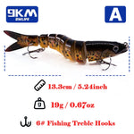 Load image into Gallery viewer, Fishing Lures for Bass Trout Topwater Fishing Lure Multi Jointed Lifelike Swimbait Slow Sinking Hard Baits Freshwater Seawater
