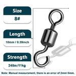 Lade das Bild in den Galerie-Viewer, Fishing Swivels 50~200Pcs Open Eye Rolling Swivel Quick Change Leader Line Connector Stainless Steel Swivels Freshwater Tackle
