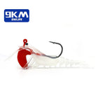 Load image into Gallery viewer, Soft Shrimp Lures Fishing Jig Head Swimbait with Paddle Tail Trout Bass Salmon Sinking Baits Saltwater/Freshwater Sharp Hook
