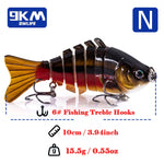 Load image into Gallery viewer, Fishing Lures for Bass Multi Jointed Lifelike Swimbait Hard Bait Freshwater Slow Sinking Trout Walleye Pike Bass Fishing Lure
