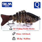 Load image into Gallery viewer, Fishing Lures for Bass Multi Jointed Lifelike Swimbait Hard Bait Freshwater Slow Sinking Trout Walleye Pike Bass Fishing Lure
