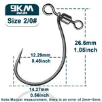 Lade das Bild in den Galerie-Viewer, Drop Shot Fishing Hooks Swivels Fishing in-line DropShot Rig Worm Hook 25~100Pcs High Carbon Steel for Carp Bass Perch Catfish
