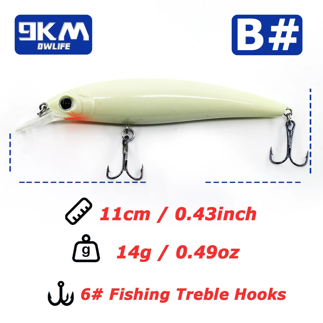 Hard Minnow Fishing Baits Life-Like Swimbait Fishing Lures Jerkbait Topwater Hard Baits for Saltwater Freshwater Treble Hooks