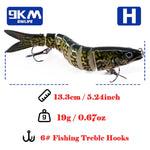 Lade das Bild in den Galerie-Viewer, Fishing Lures for Bass Trout Topwater Fishing Lure Multi Jointed Lifelike Swimbait Slow Sinking Hard Baits Freshwater Seawater
