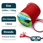 Load image into Gallery viewer, 9KM UHMWPE Cord 0.8~1.6mm Hollow Braided Rope Hammock Tarp Tent Rope Kite Line Fishing Climbing Camping Kayak Sailboat 100~750lb
