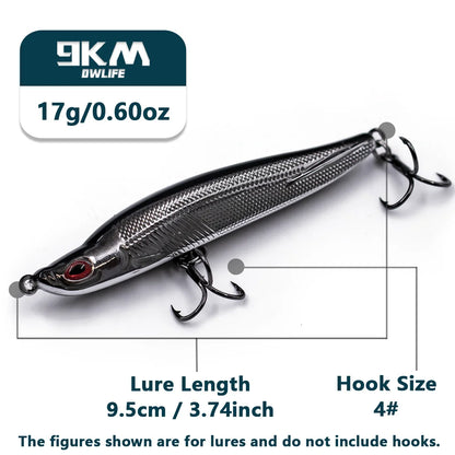 Slow Sinking Pencil Lures 11~17g Sea Fishing Lure Hard Bait for Bass Wobbler Pencil Lure Hard Bait 8~9.5cm Salmon Redfish Trout